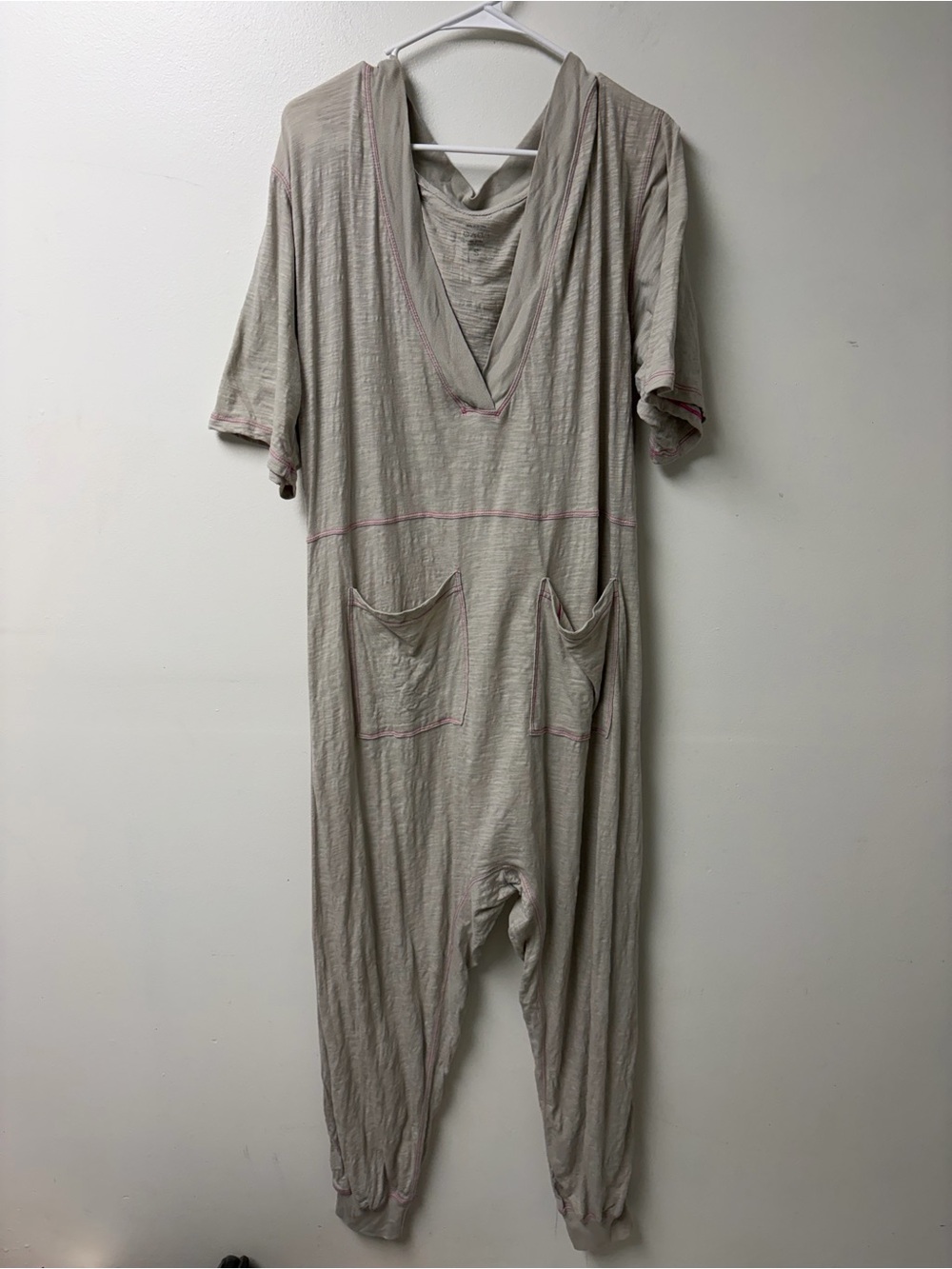 Natural Life Johnnie Jumpsuit Gray / Pink Size Small